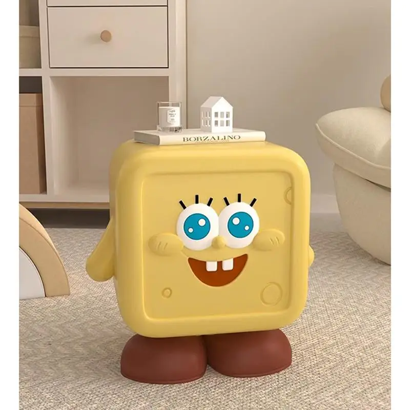 Esponja dos desenhos animados squarepants porta de casa sapato mudando fezes entrada sapato armário sapato vestir fezes sala estar sofá baixo fezes