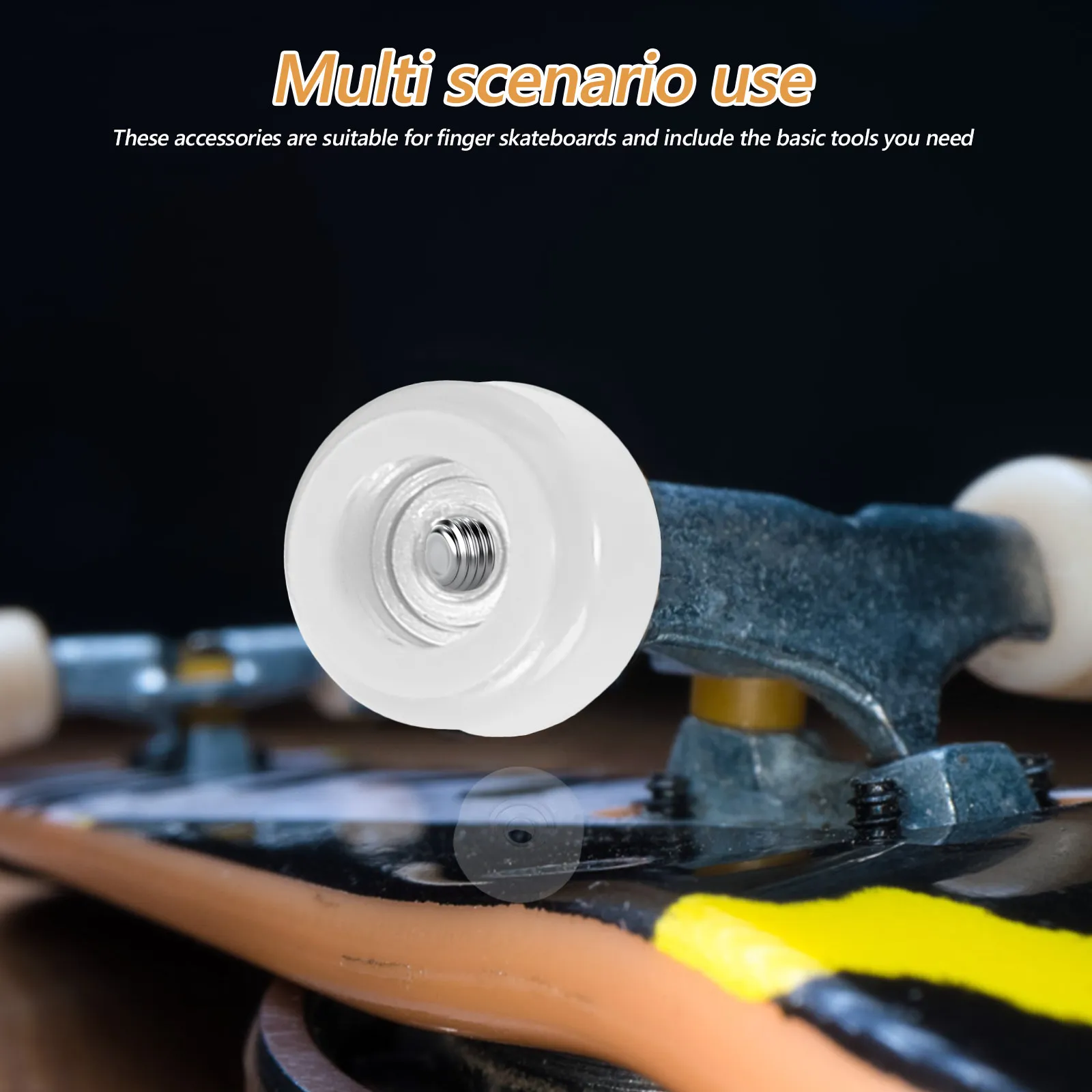 4Pcs Finger Skate Roller Compact Finger Coordination Stress Relief Educational Handy Desktop Fingerboard Trucks 34Mm