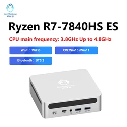 Genmachin AMD Ryzen7 7840HS Ryzen9 7940HS MINI PC Win11 DDR5 32GB 6400Mhz RAM M.2 2280 SSD WIFI6 BT5.2 Desktop pc game Computer