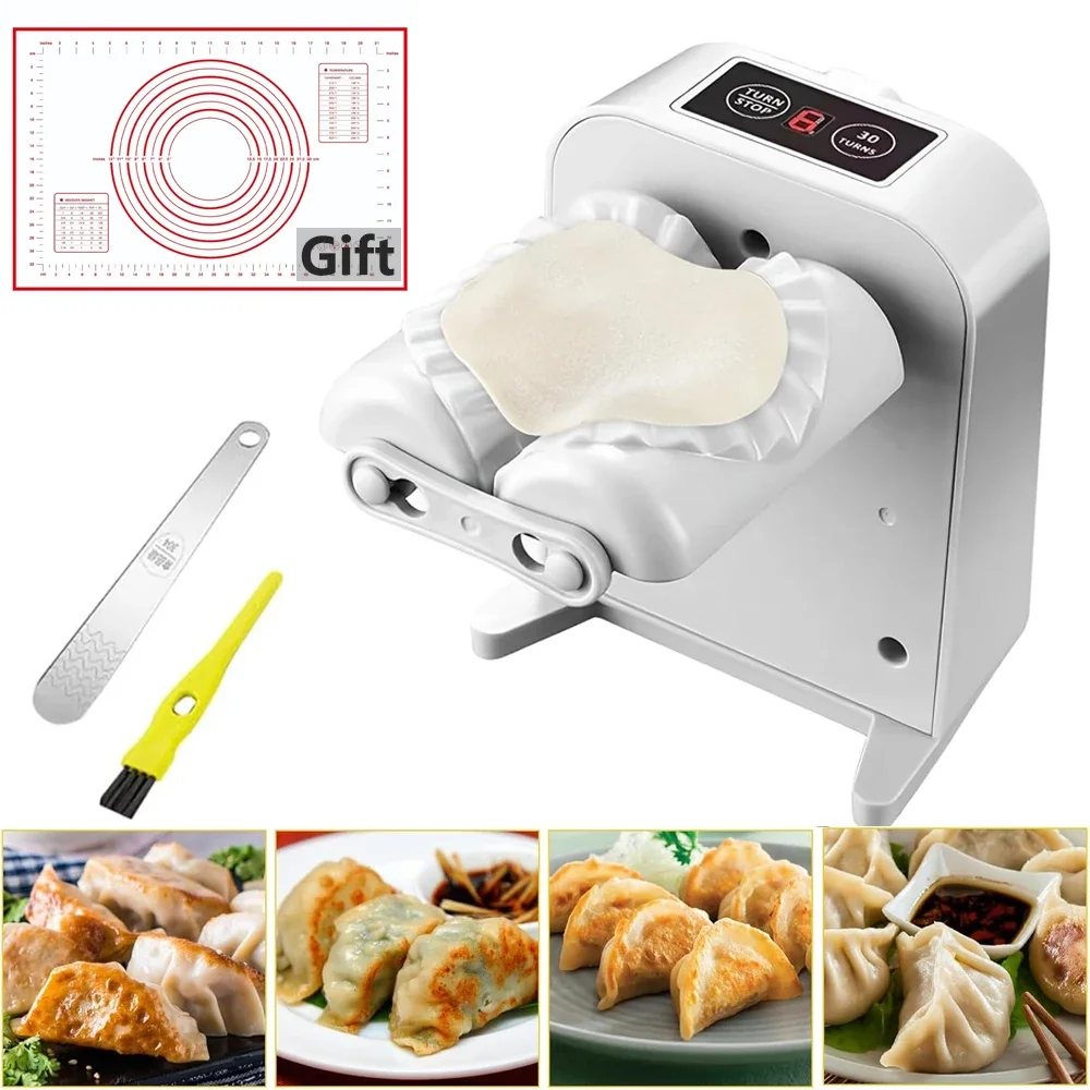 Electric Dumpling Machine, Automatic Dumpling Machine with Kneading Dough Mat Empanada Wonton Maker Dumpling Rapid Prototyping