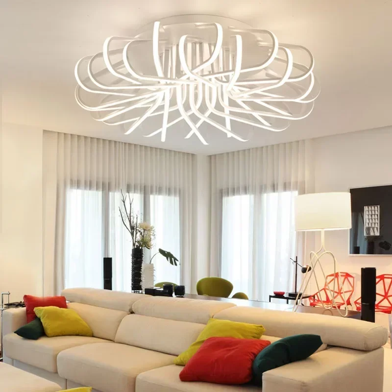 Led living room lamp simple modern round ceiling lamp warm romantic bedroom lamp Nordic creative bird nest lamps
