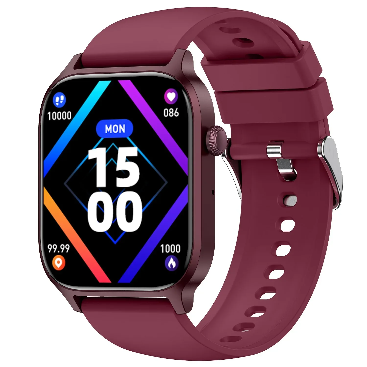 Reloj inteligente Y7, llamada bluetooth, pantalla grande de alta definición, monitorización del ritmo cardíaco y del oxígeno en sangre, modo multideportivo, reloj para parejas