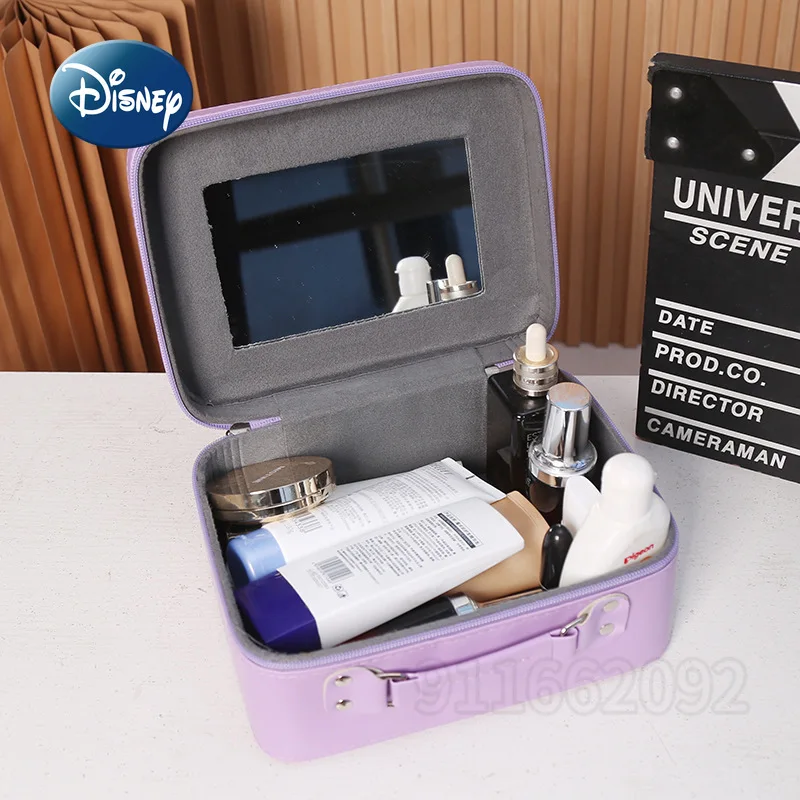 กระเป๋าเครื่องสำอางพกพาลายสติทช์จากดิสนีย์ พร้อมกล่องเก็บเครื่องสำอางแบบพกพา สำหรับจัดเก็บของขวัญขนาดใหญ่สำหรับเด็กผู้หญิง