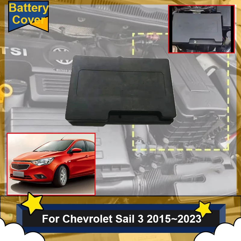 Autobatterie abdeckungen für Chevrolet Segel 3 mk3 aveo 2020 2023 ~ Staub flamm hemmende Motor matten Zubehör