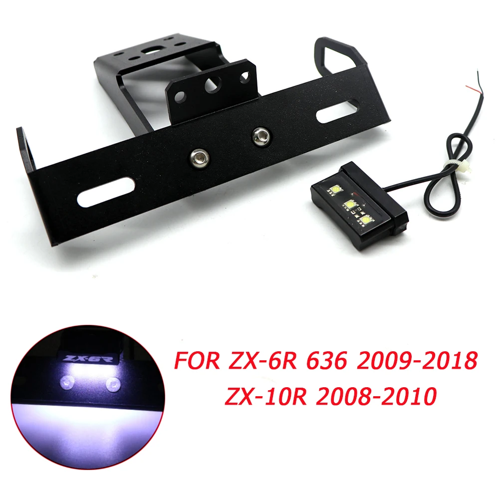 

LED License Plate Frame Holder Bracket Tail Tidy Fender Eliminator For KAWASAKI Ninja ZX-6R ZX6R ZX636 2009-2018 2012 2013 2017