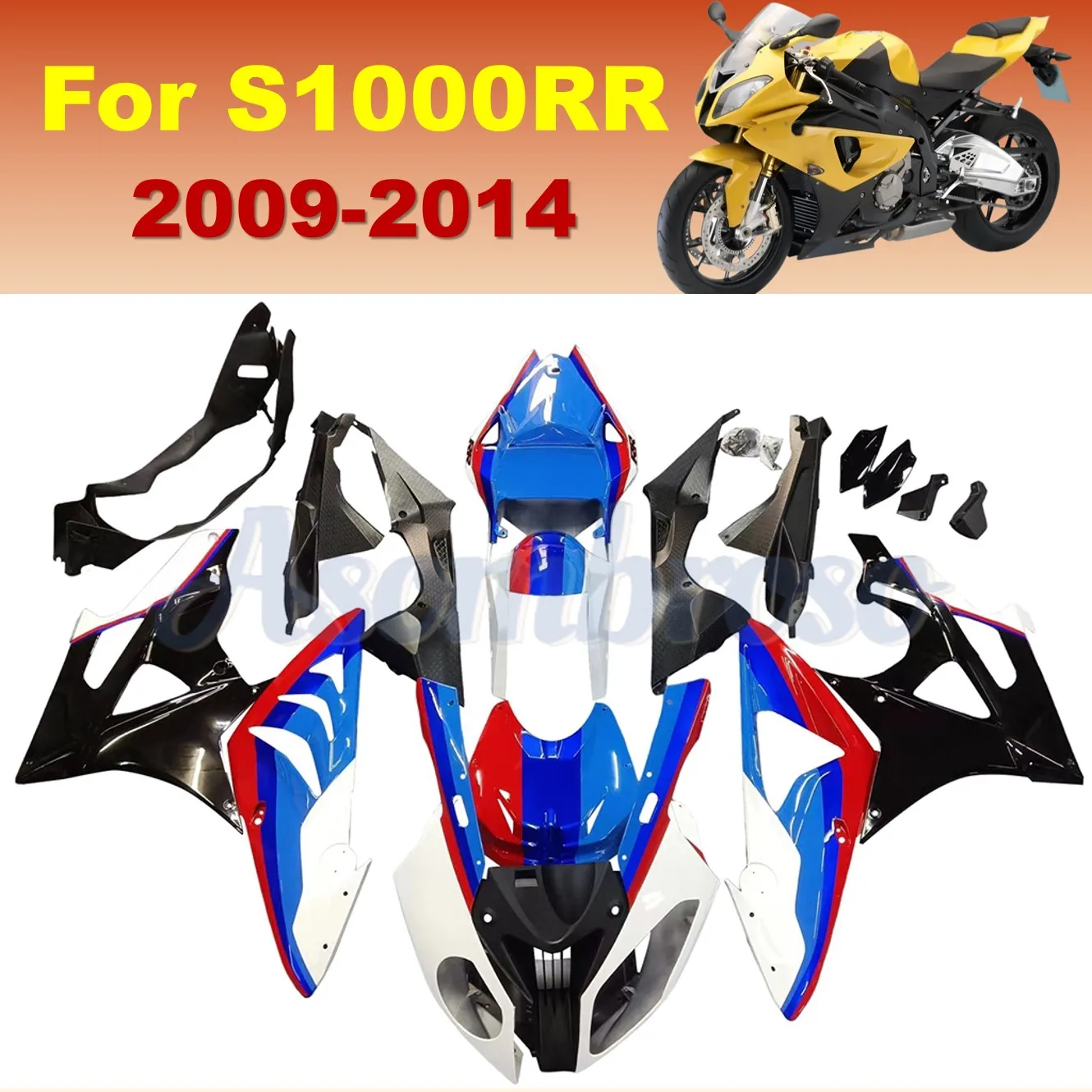 Upmarket Accessories Fairing kit for S1000RR 2009 2010 2011 2012 2013 2014 Injection Motorcycle Bodywork