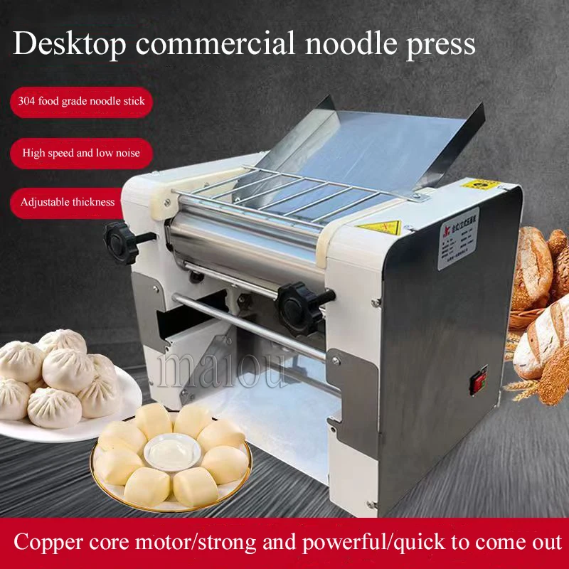 

Electric Dough Roller Noodle Press Machine Stainless Steel Desktop Pasta Commercial Kneading Dumpling Make