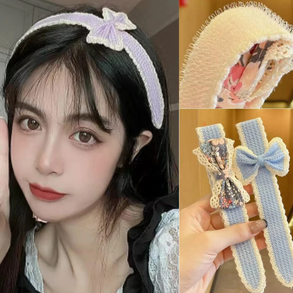 

3pcs Hair Straps Cute Bow Magic Straps Hair Accessories Hairband Stickers Shattered Stickers Hair Bow Random Pattern