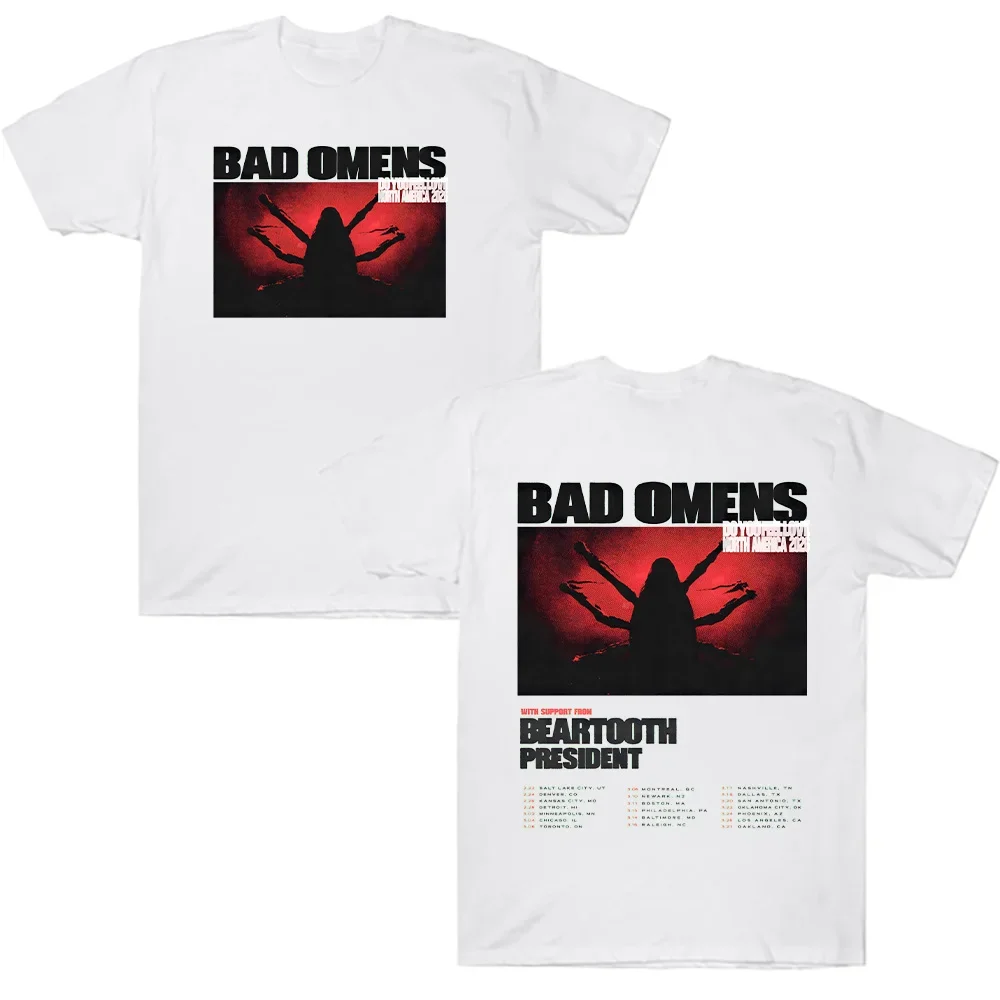 هل تشعر بالحب جولة 2026 تي شيرت سيئة البشائر الفرقة تي شيرت الرجال النساء موضة الهيب هوب الشارع الشهير ملابس قصيرة الأكمام تي شيرتات قطن #2