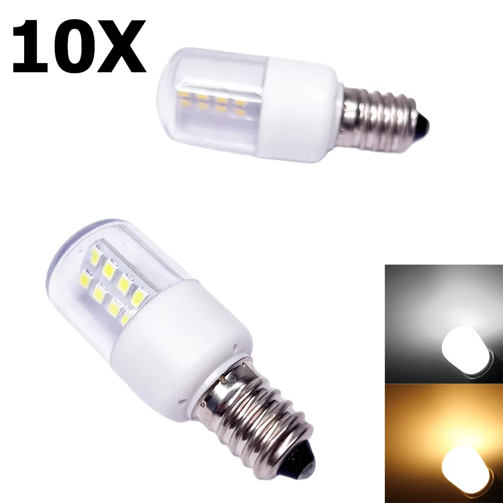 

10X T22 LED Corn Light Bulb 2W For Oven Bulbs Indicator Lamp White Replac 20W Halogen Bulb E14 220v 360Degree Lighitng Angle E12