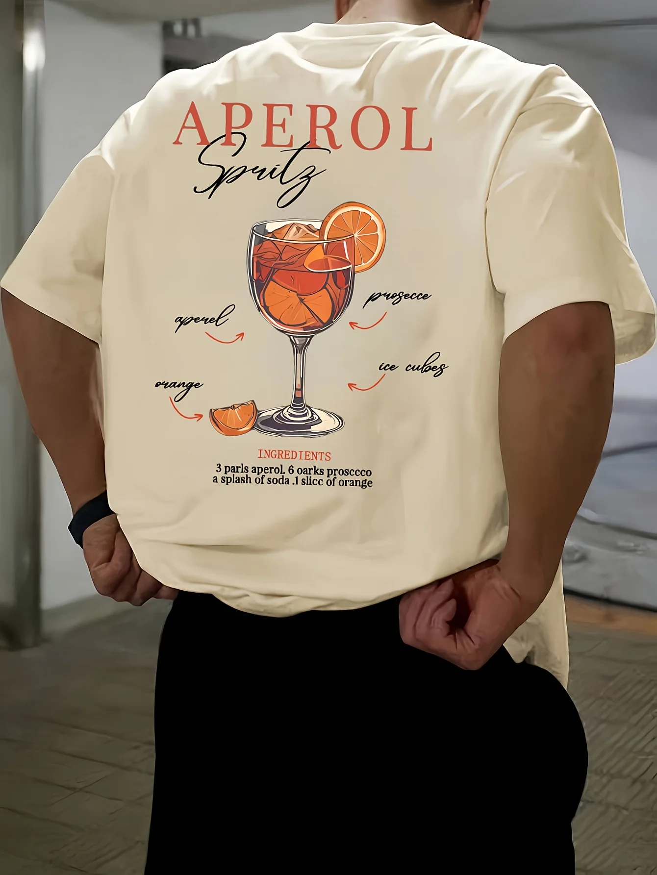 Modisches Sommer-T-Shirt für Herren mit Saft-Print, atmungsaktiv und bequem, Rundhals-Oberteil für Outdoor und Freizeit