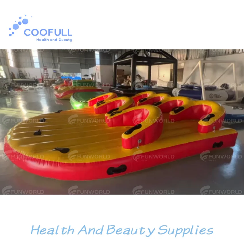 Coofull Factory Supply Inflatable Towing Sofa Boat Inflatable Towable Sofa for Boats 7 Rider for Water Sports