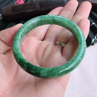 

Natural Myanmar Jade 54mm-62mm bracelet exquisite princess bracelet to send girlfriend to send mother Hetian jade