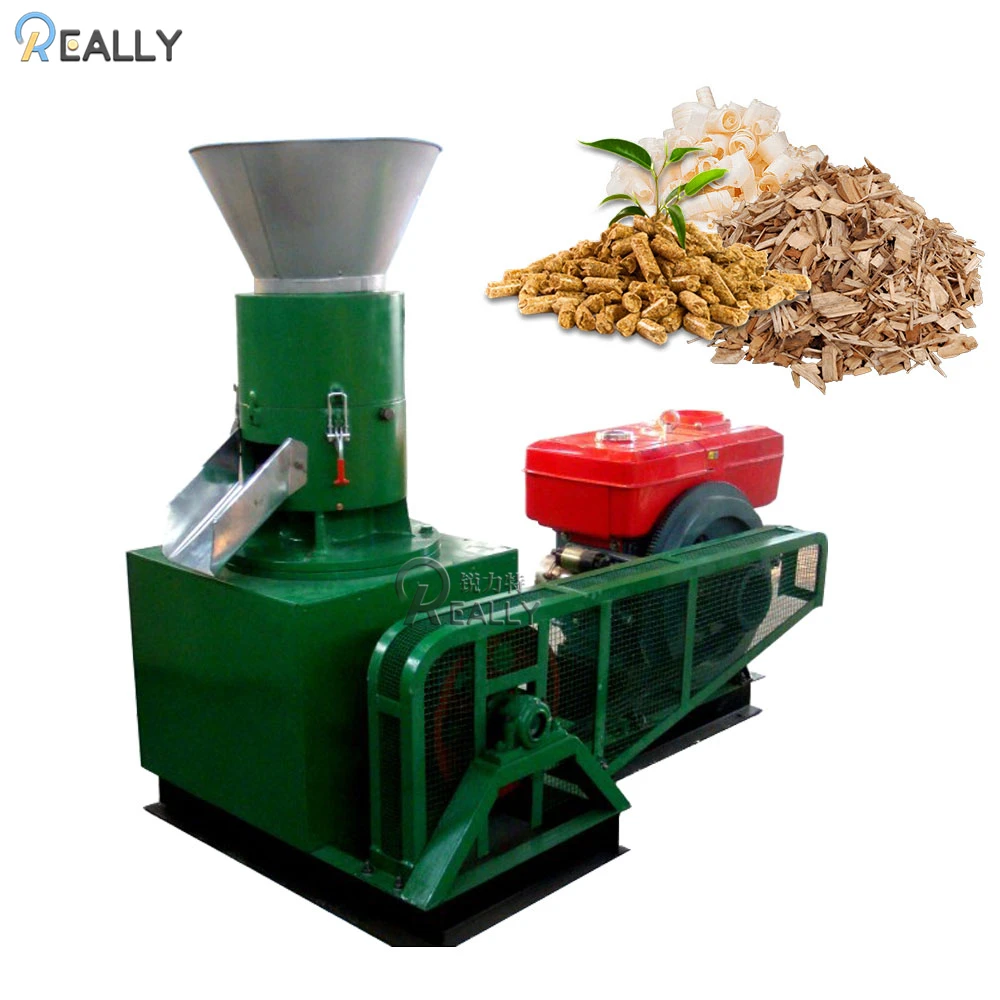 KN-SKJ200D Diesel wood pellet press machine with grinder wood pellet making line