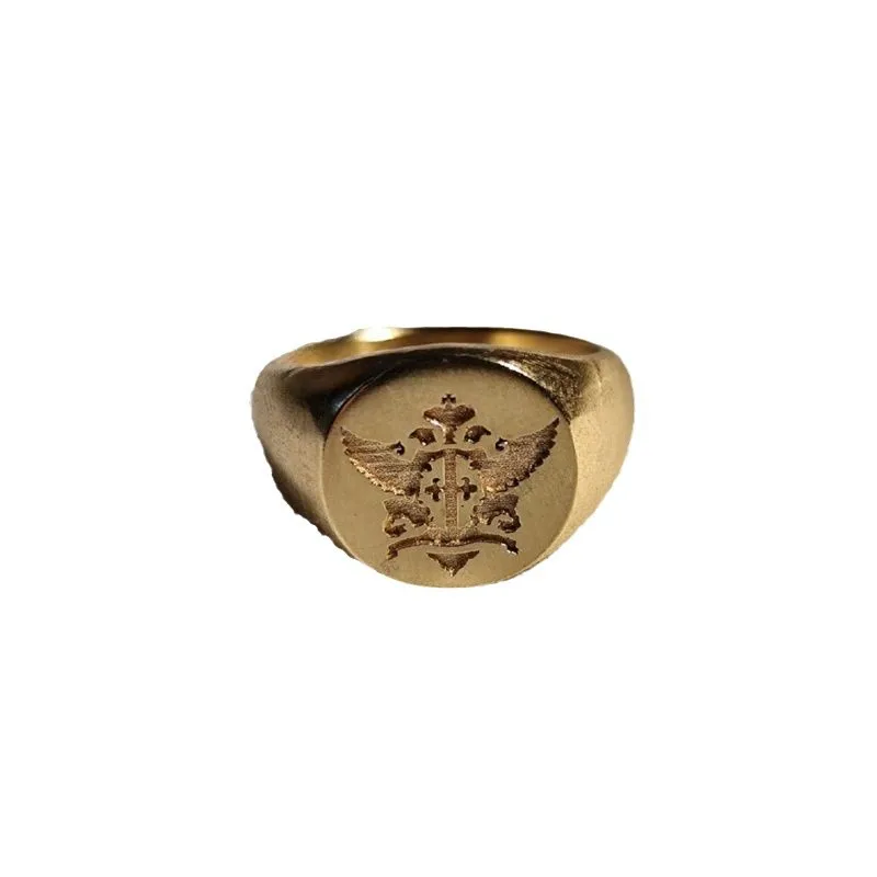 Black Butler Ring Signet Rings for Women Ciel Phantomhive Jewelry Party Fashion Trend Gold Color Metal Sebastian Accesorios Gift
