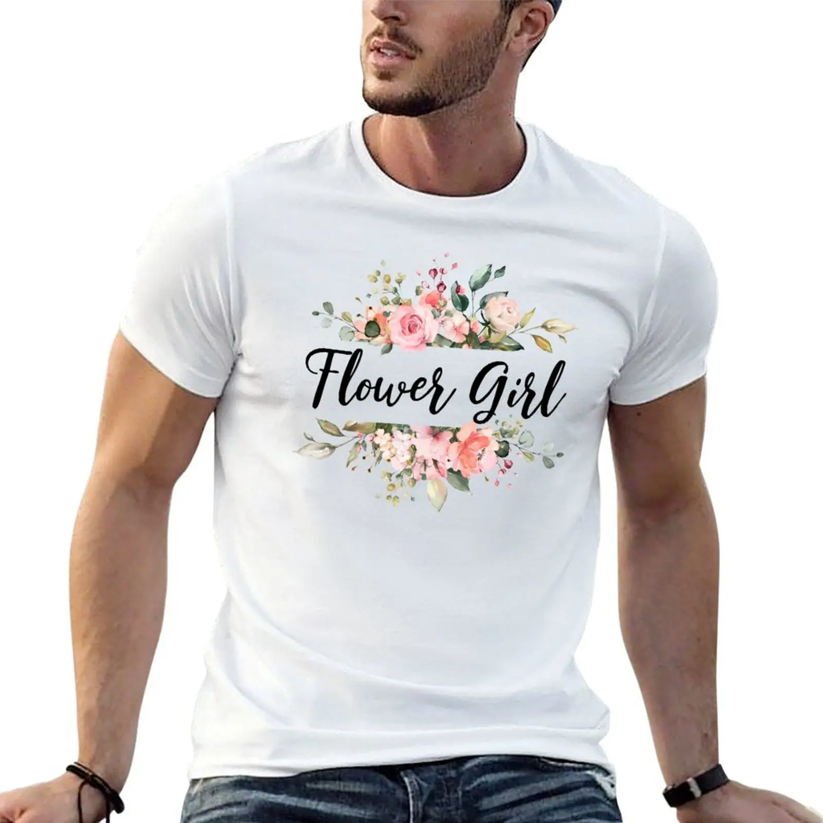 

Beautiful flower girl T-shirt. T-Shirt cotton tshirt 100% essential t shirt T-Shirt