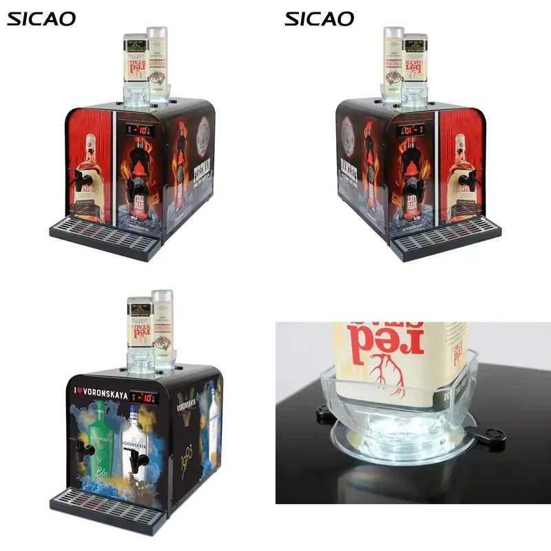 Mini Automatic Tequila Shot Chiller Cold Liquor Dispenser Tap Machine Bar Drink Cooler for Hotel Home Party Bartender Use