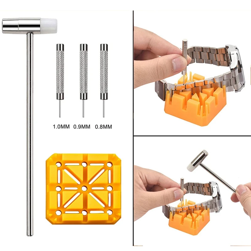 149 Pcs 시계 수리 키트 시계 배터리 교체 도구 키트, 시계 백 리무버 도구, 스프링 바 도구