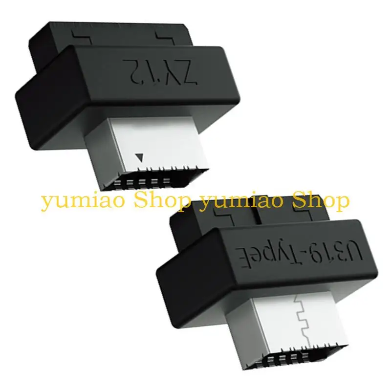 587B Compact USB3.0 19Pin 20Pin to Type E Connectors Saving Space in Computer Case