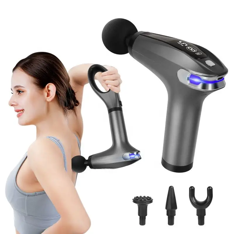 

Handheld Massage Gun, 8-Speed Muscle Massager, Deep Tissue Massager, Fascial Massage Gun with Long Handle, Body Therapy Gun