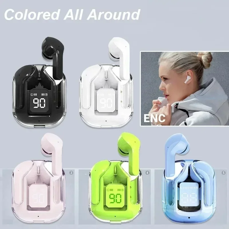 T2 Wireless Mini Earbuds LED Power Digital Display TWS Headset Stereo Sound Bluetooth-compatible 5.3 for IPone Xiaomi Oppo Vivo