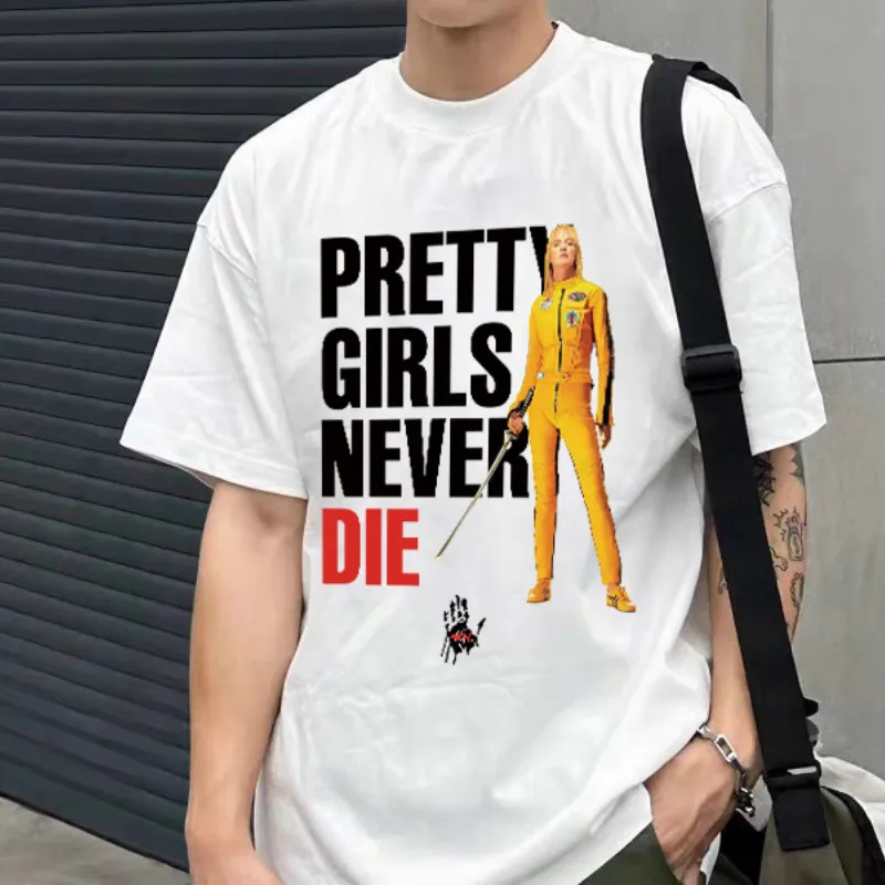 Film-related Printed Vintage Small-neckline Men's and Women's American Retro Street Short-sleeved Shirts