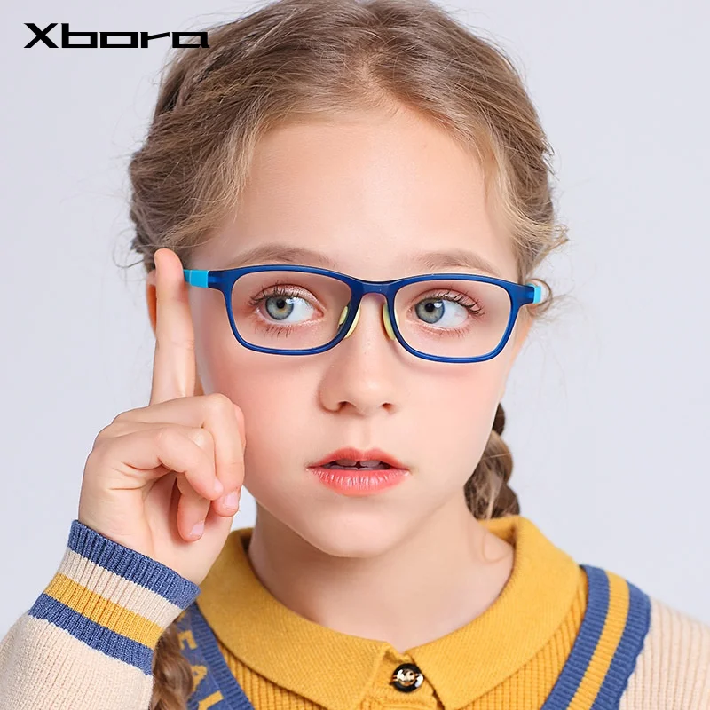 

Xbora Ultra light Flexible Soft Kids Frame Children Square Optical Spectacle Frame Glasses for Sight Eyeglass Enfant 2105
