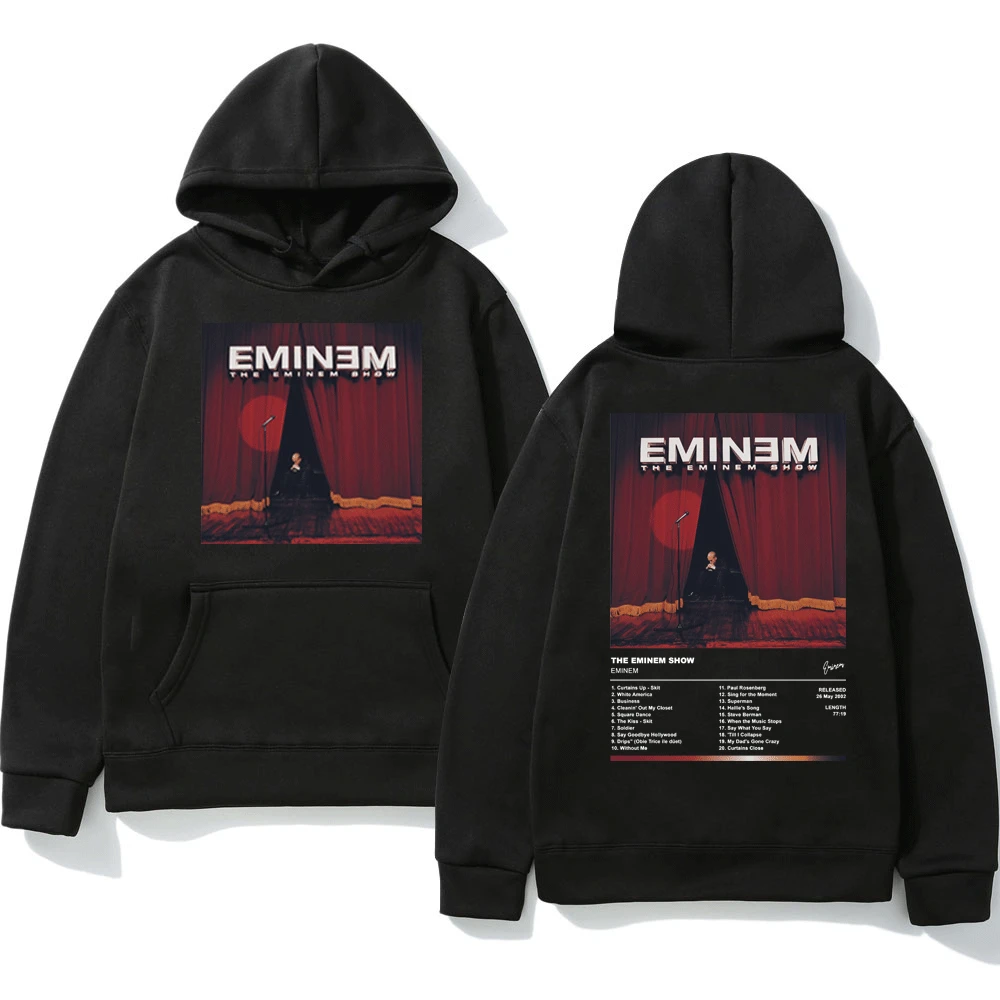 Hot Eminem Anger Management Tour Hip Hop Hoodie Vintage Harajuku Funny Rick Sweatshirts Men Women Pullover Oversized Streetwear