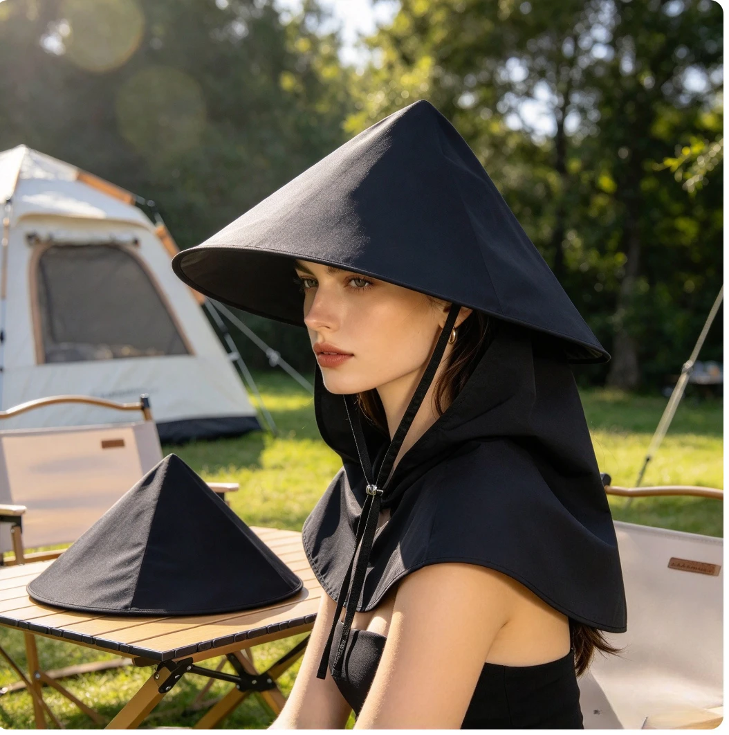 Wind and Rain Dual-use Umbrella Hat,lightweight Foldable Bamboo Hat,summer Outdoor Fishing Headgear,mountaineering Men's Sun Hat
