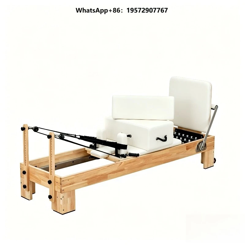 Hot Sale Portable Adjustable Multi Function Yoga Pilates Gym Customized Home Use Rubber Wood Detachable Design Health Reformer