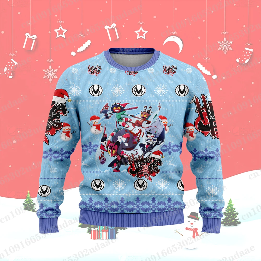 Helluva Boss Christmas Sweater Fall Pullover Top 2025 for Men and Women 2025 Fashion Couple Hoodie Sweatshirt