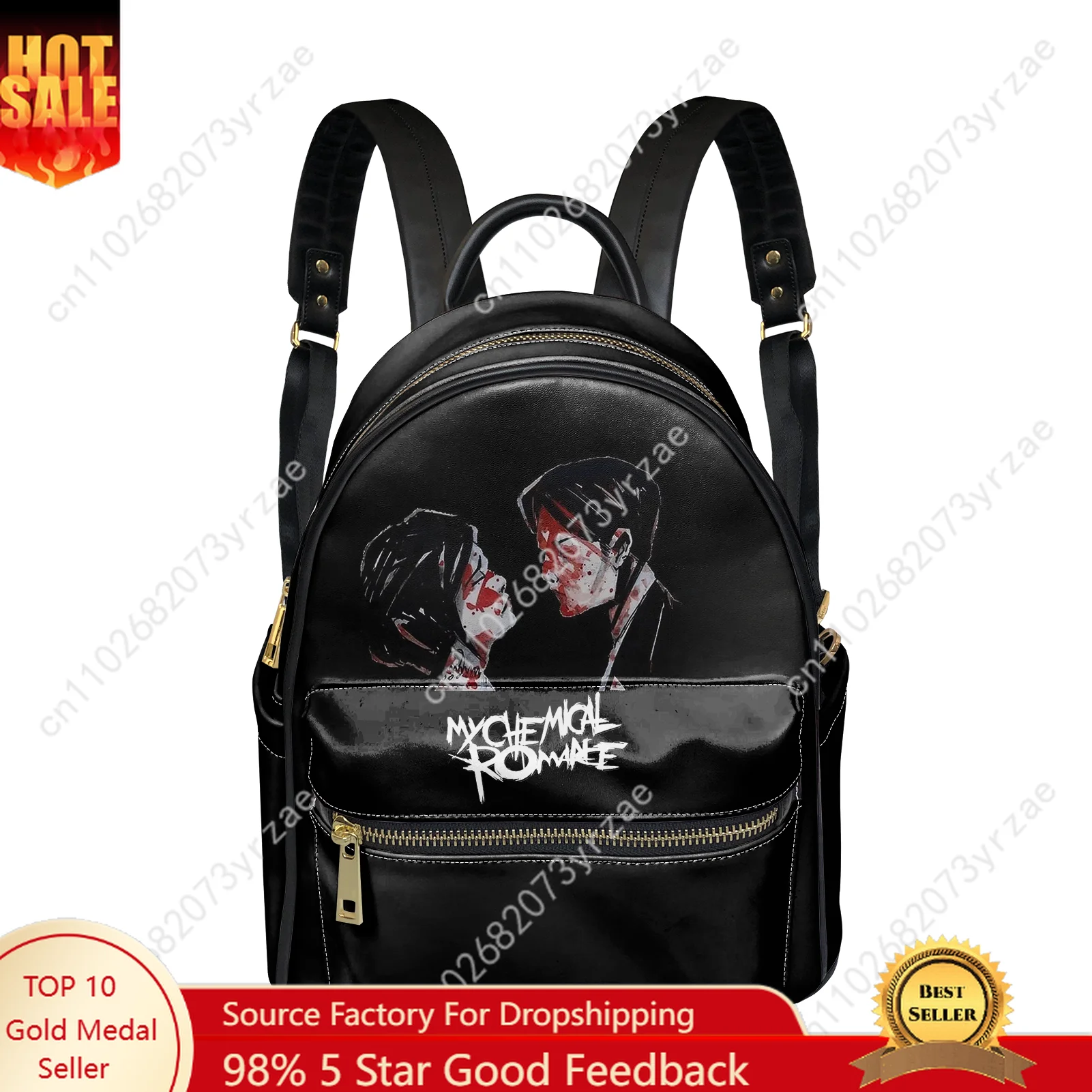

My Chemical Romance Backpack Mens Womens Knapsack Personalized Double Shoulder Bag Business Travel Bookbag Custom Made Daypacks