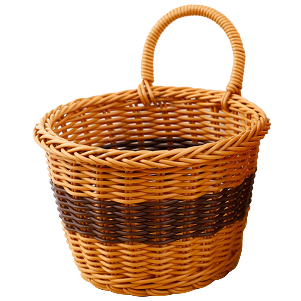 

Woven Storage Hanging Wall Basket Kitchen Bathroom Jute Hanging Basket Decorative Organizer Premium PP Home Use