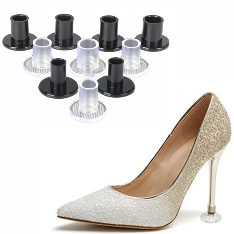 1 Pair High Heel Protector Caps Clear PVC Heel Stoppers Non Slip High Heel Tips Covers for Stiletto Heels Floor Protection