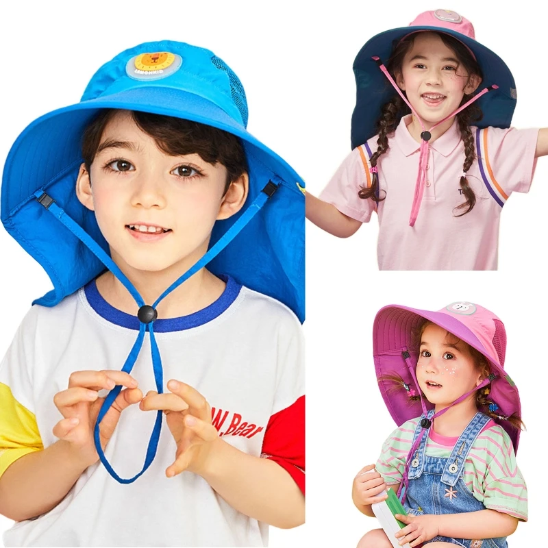 Beautiful Fisherman Hat Child Cartoon Wide Brim for Sun Hat for Outdoor Dog Walk