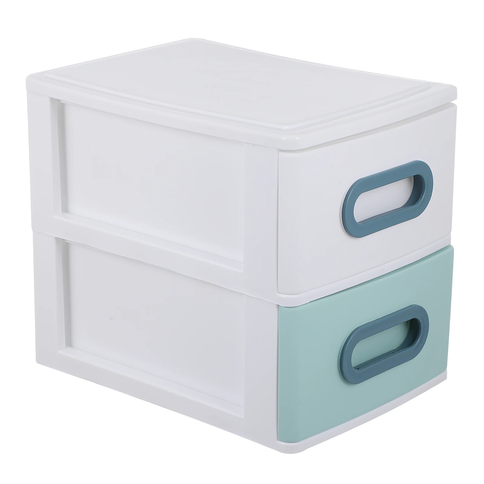 

Plastic Storage Box Drawer Type Makeup Organizer Case Desk Container Holder Premium Material Two Drawers Large Capacity