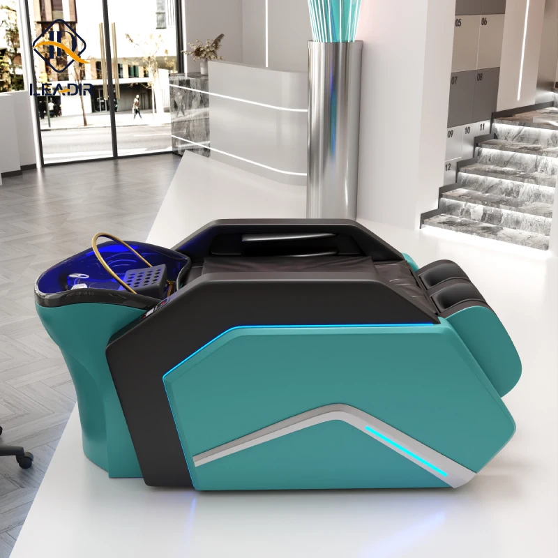 

Modern Salon Furniture Barber Hair Washing Shampoo Chair Lay Down Electric Head Spa Sink Bowl for Hairdresser