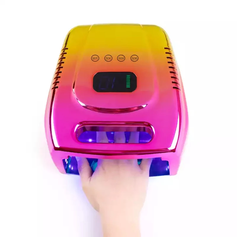 96W Cordless UV Led Nail Lamp Rechargeable15600mAH Professional Gel Nail Dryer Nail Polish Curling Lamp for All Gel Nail Polish