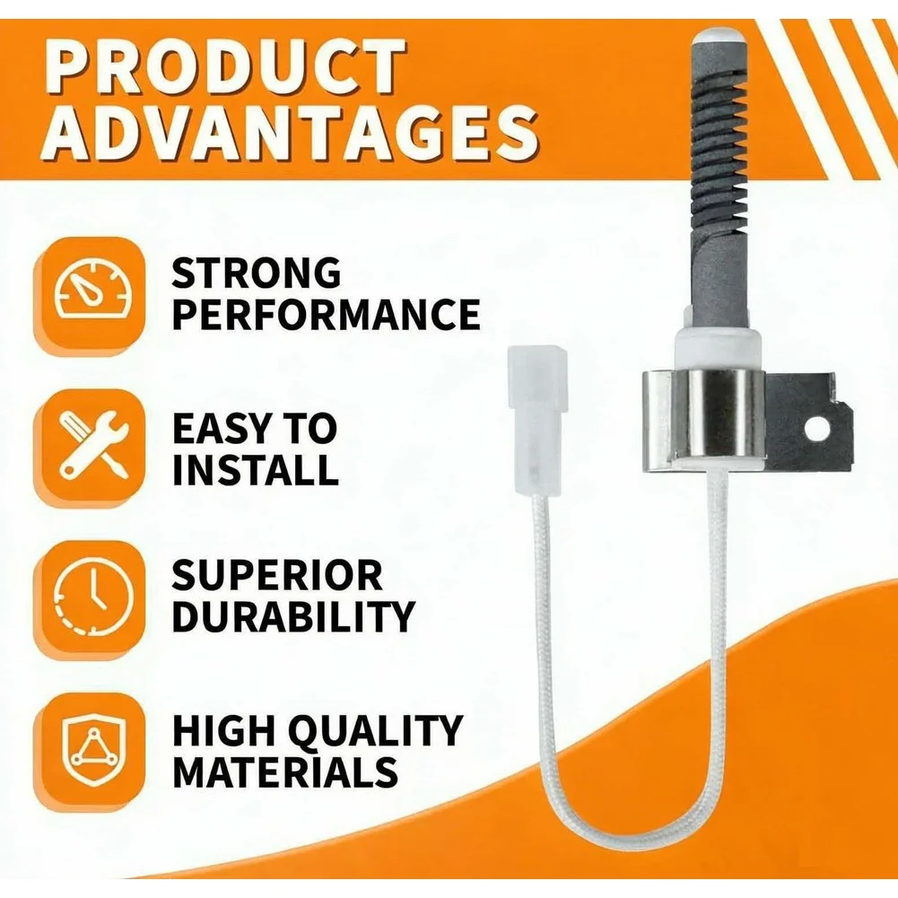 Dryer Igniter Replacement WE4X739 For GE Dryers Heating Round Type Metal Component Home Appliance Parts