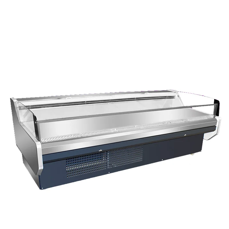 Supermarket Single-Temperature Display Showcase Refrigerator Cool Climate Single Door Glass Door Freezer Meat Seafood Display