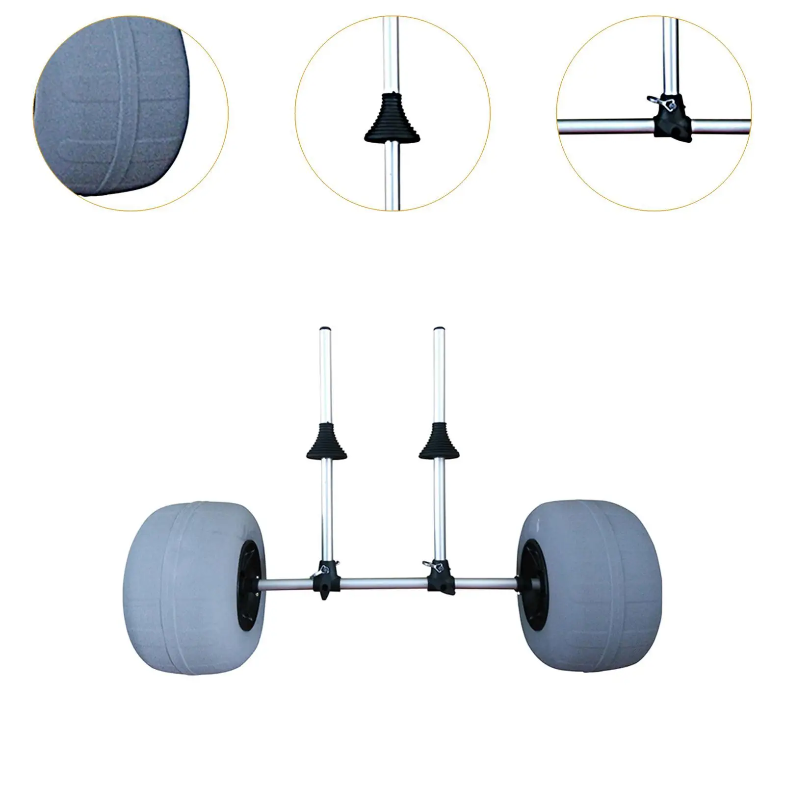 عربة كاياك للجلوس على الجزء العلوي من سبائك الألومنيوم المريحة في حامل عربة كاياك دوللي لزوارق لوح حمل لوح التجديف #5