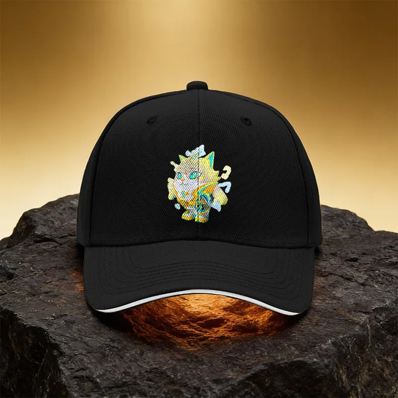 Thunder Lightning Cute Cat Image Hat Unisex Printed Baseball Cap Sandwich Visor Sports Cap Suitable for Daily Commute An