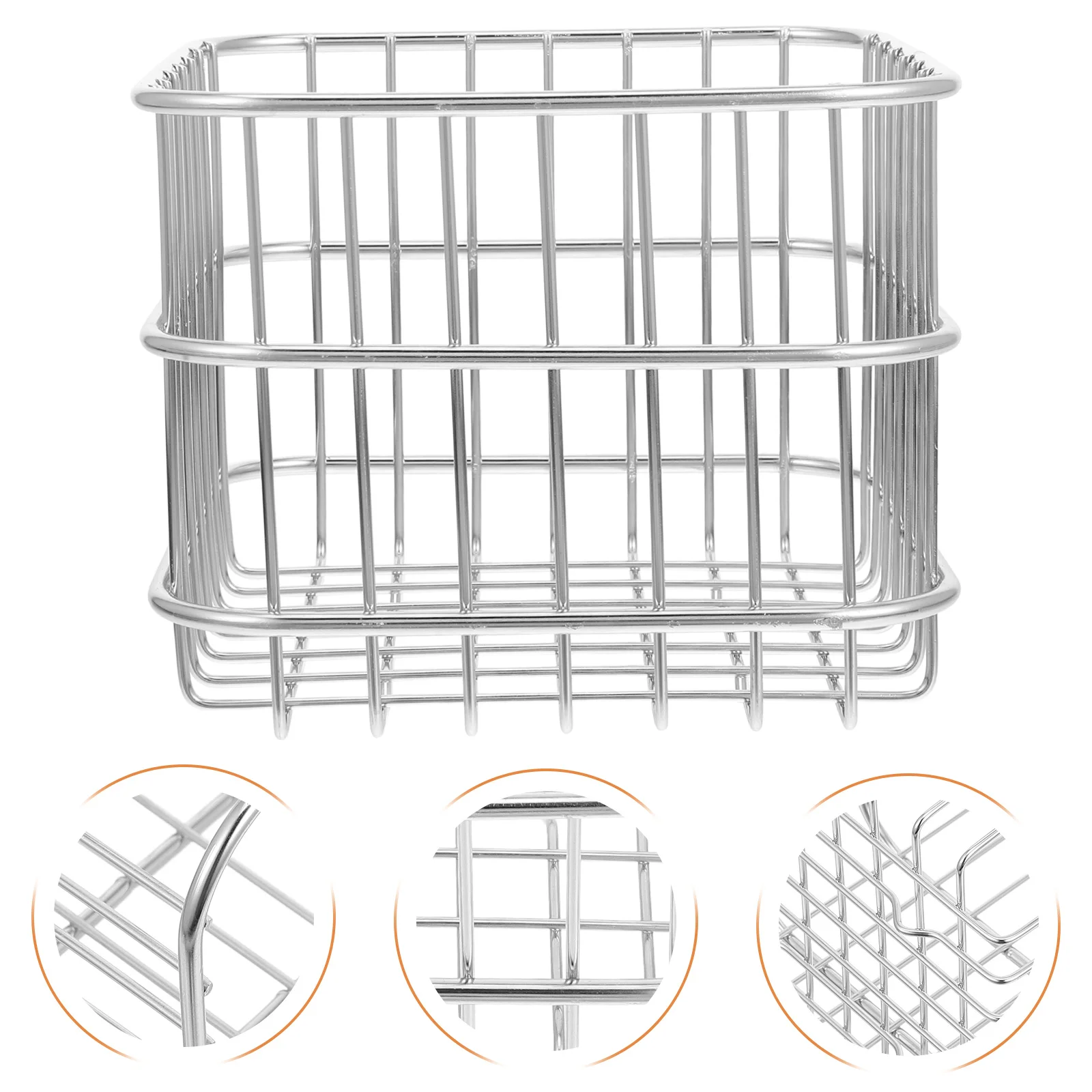 

Stainless Steel Vegetable Basket Kitchen Drain Strainer Storage Holder For Fruits Vegetables Washing Drying Countertop