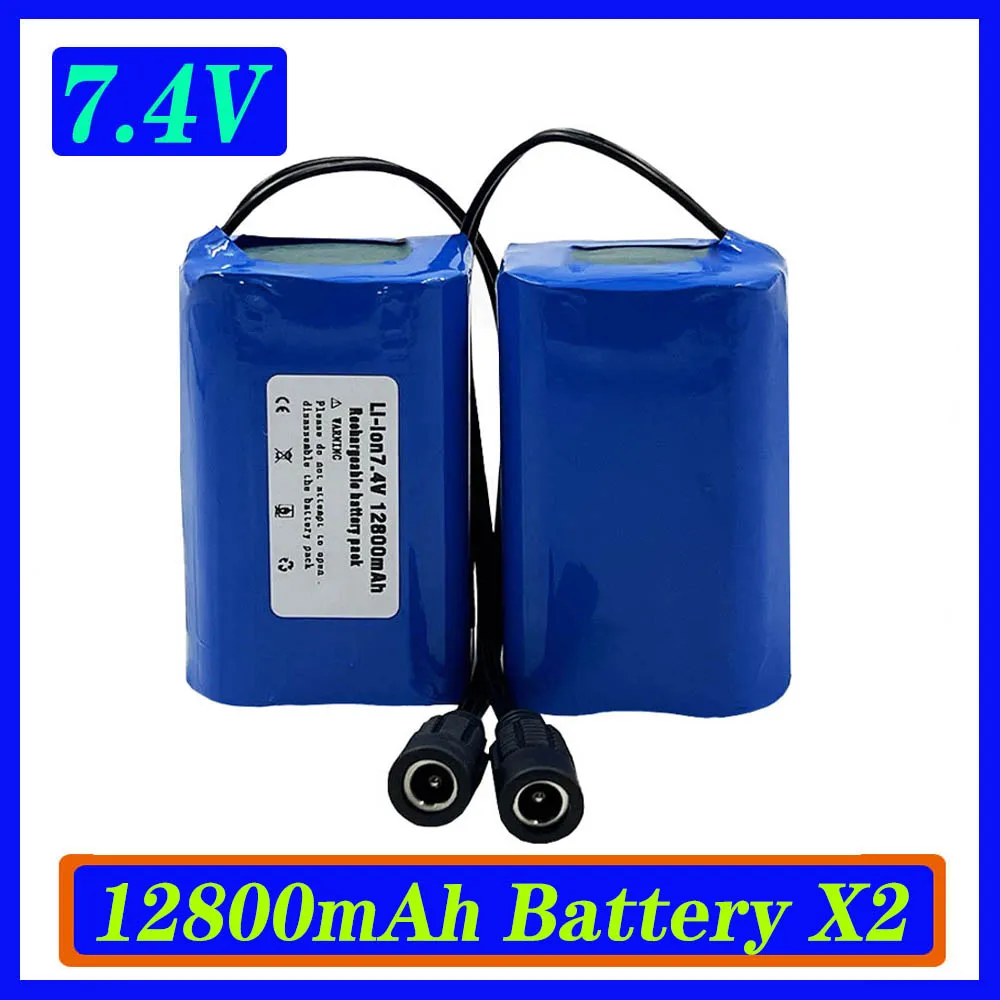 

Lipo battery For T188 T888 2011-5 Remote Control Fish Finder Fishing Bait Boat Spare Parts RC toy accessories 2S2P 7.4V 12800mah