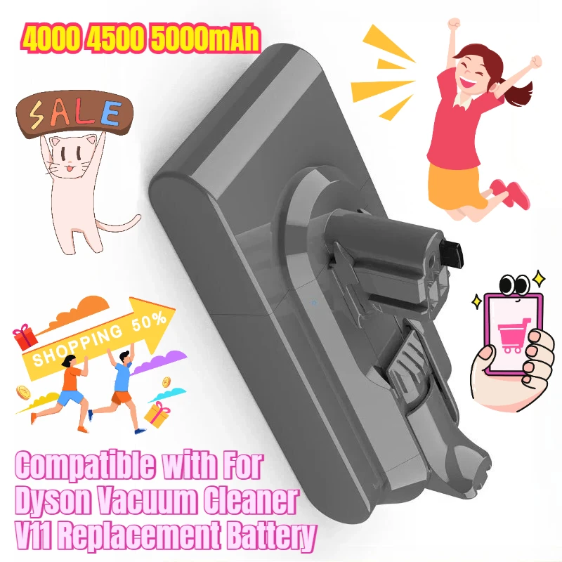 

4000/4500/5000mAh Compatible with For Dyson Vacuum Cleaner V11 Replacement Battery