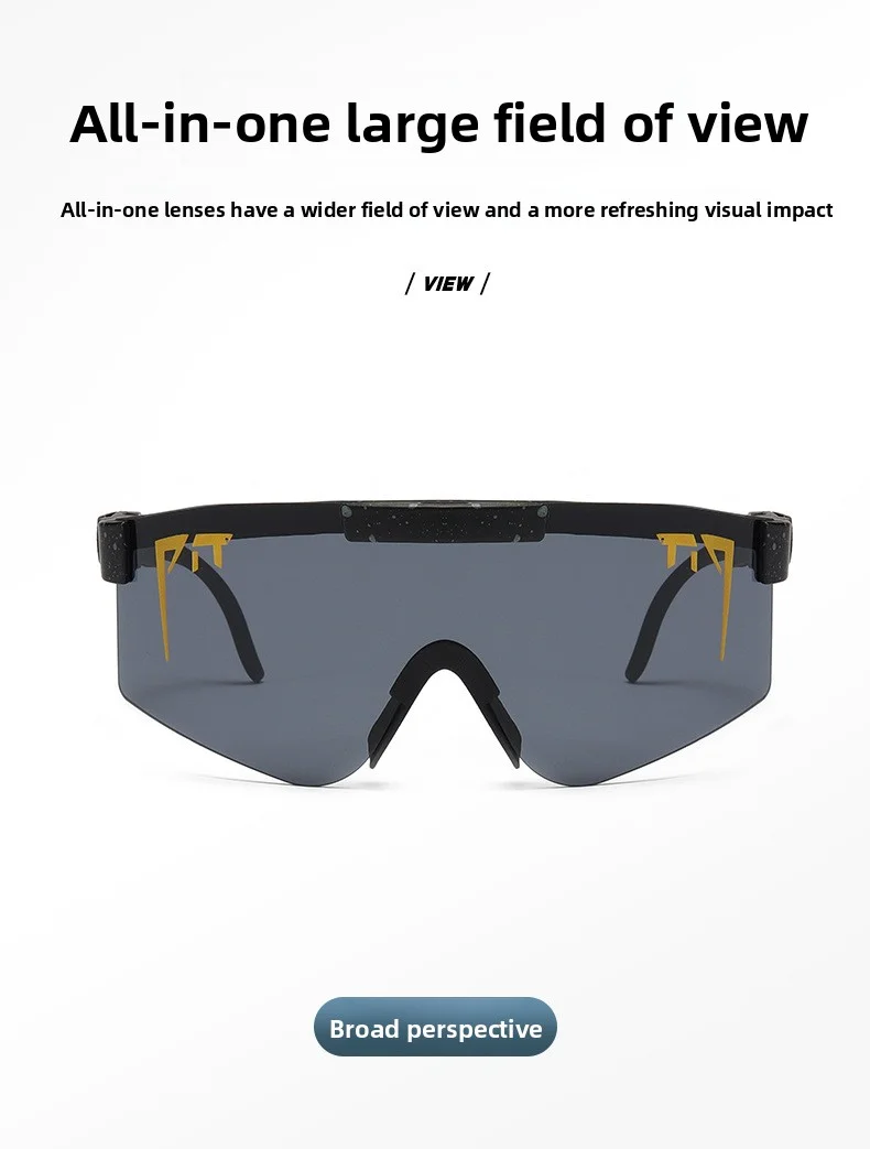 Verstellbare PC-Linsen Quadratische Sonnenbrille für Männer und Frauen, Winddichte Fahrradbrille UV-Schutz Sportsonnenbrille – Detail 5