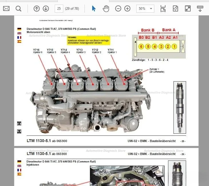 متجر Liebherr Crane اليدوي والأسلاك Digram وتعليمات التشغيل