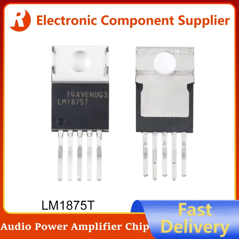 

5Pcs LM1875T TO220-5 LM1875 TO220 100% Brand New Original 20W Audio Power Amplifier Amplification Chip IC in Stock Fast Deliver