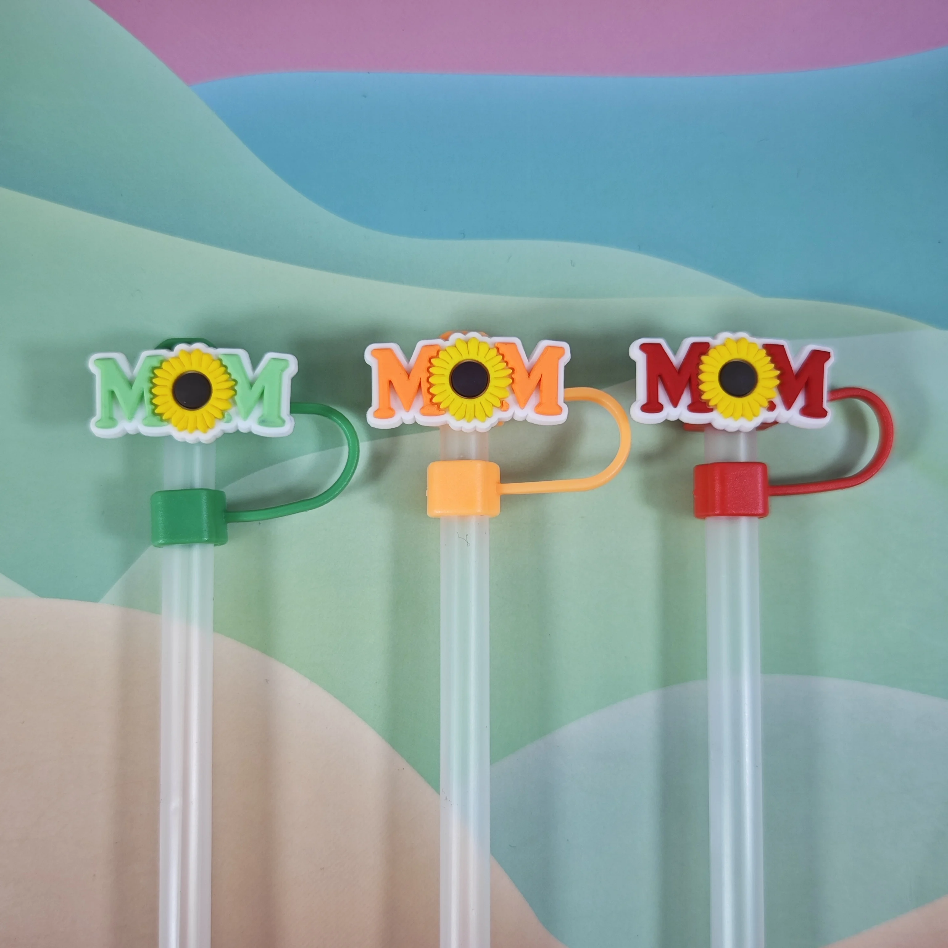 New Letter Flower Straw Cap Protective Case