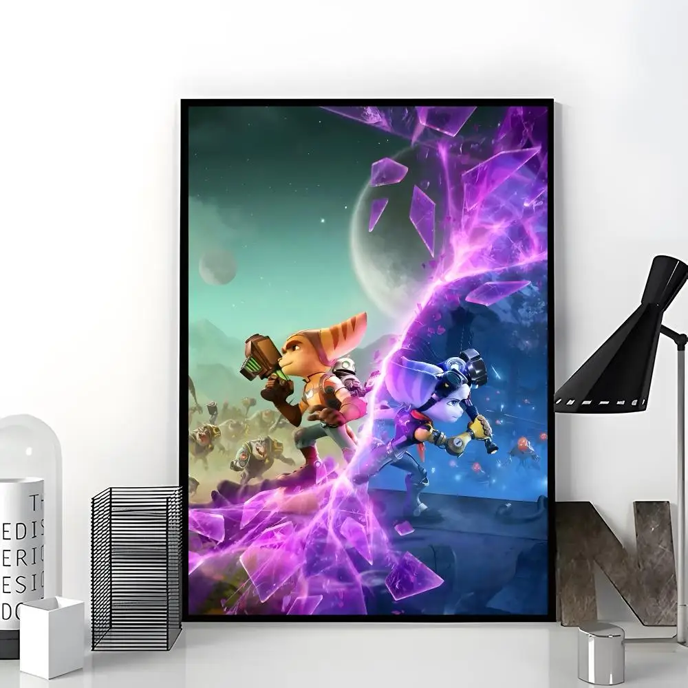 Action Game Ratchet & Clank Poster Aesthetic Dorm & Bedroom Wall Art Decor
